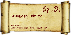 Szunyogh Dóra névjegykártya