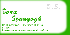 dora szunyogh business card